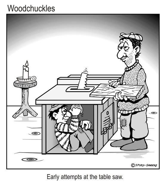 Early Table saw cartoon